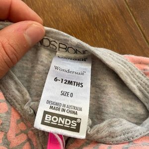 Bonds wondersuit 6-12 pink